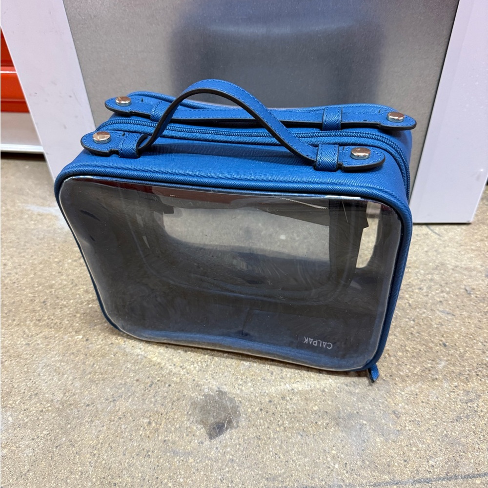 CALPAK Blue Clear Travel Organizer Bag